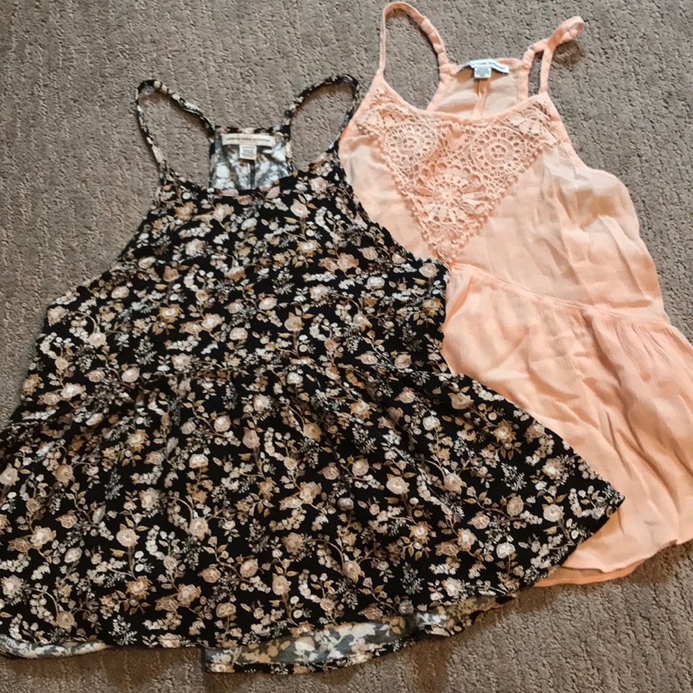 American Eagle high neck babydoll tank tops
